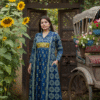 Kutch Blue Real Mirrorwork Kurti with Ajrakh Detailing