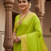 Paithani Pure Light Green Cotton Handwoven Saree