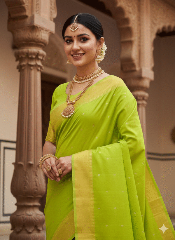 Paithani Pure Light Green Cotton Handwoven Saree