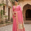 1758873435796 Paithani Pure Pink Cotton Handwoven Saree