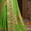 1758876446444 Paithani Pure Grassy Green Cotton Handwoven Saree