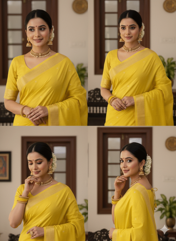 1758877030494 Paithani Light Yellow Silk Cotton Handwoven Saree