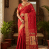 1759238434129 Paithani Dark Dark Red Silk Cotton Handwoven Saree