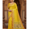 Paithani Greeny Yellow Silk Cotton Handwoven Saree