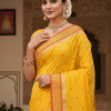 Paithani Yellow Silk Cotton Handwoven Saree