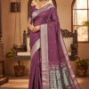 Paithani Purple Silk Cotton Handwoven Saree