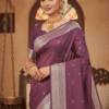 Paithani Purple Silk Cotton Handwoven Saree