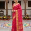 1759255872083 Pure Pink-Red Rai Bandhej Gajji Silk Saree