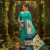 1759259574025 Special Hand-Painted Dark Green Murshidabad Silk Saree