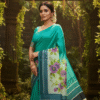 1759259585680 Special Hand-Painted Dark Green Murshidabad Silk Saree