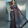 1759313585593 Pure Modal Silk Hand Block Printed Saree with Natural Dyes