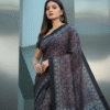 1759313615181 Pure Modal Silk Hand Block Printed Saree with Natural Dyes