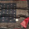 BAN002 Raw Black Silk Saree with Kadwa Zari Border