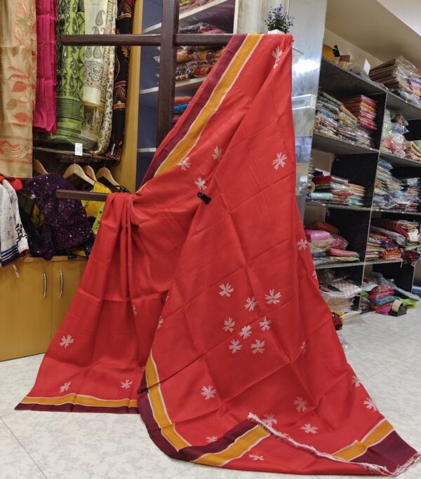 IMG-20250917-WA0073 (1) Special Hand-Painted Dark Red Murshidabad Silk Saree