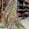 IMG-20250917-WA0080 Hand-Painted Kalamkari on Pure Green- Red Bishnupuri Tussar Silk Saree - Copy