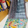 IMG-20250917-WA0098 Special Hand-Painted Light Blue Murshidabad Silk Saree