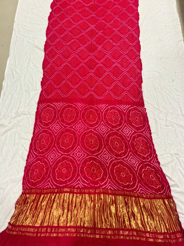WhatsApp Image 2025-09-14 at 13.19.10 (4) Pure Pink-Red Rai Bandhej Gajji Silk Saree
