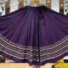 WhatsApp Image 2025-09-14 at 17.25.05 Chandrakala Violet Roman Silk Cotton Skirt with Gota Patti Lace