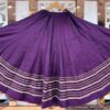 WhatsApp Image 2025-09-14 at 17.25.06 Chandrakala Purple Roman Silk Cotton Skirt with Gota Patti Lace