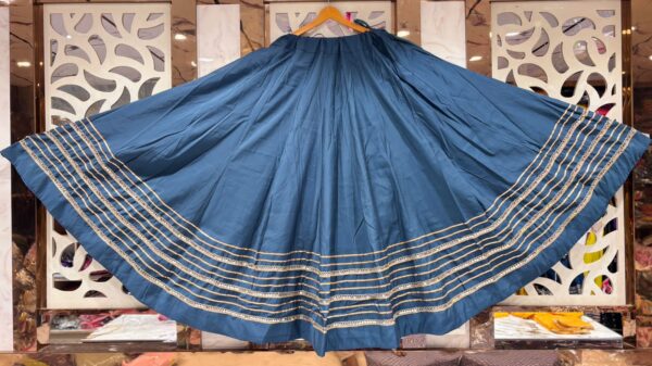 WhatsApp Image 2025-09-14 at 17.25.07 (1) Chandrakala Dark Blue Roman Silk Cotton Skirt with Gota Patti Lace