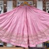 WhatsApp Image 2025-09-14 at 17.25.08 Chandrakala Pink Roman Silk Cotton Skirt with Gota Patti Lace