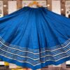 WhatsApp Image 2025-09-14 at 17.25.09 Chandrakala Ocean Blue Roman Silk Cotton Skirt with Gota Patti Lace