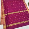 Purple Cotton Silk Chanderi Handwoven Saree