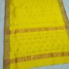 Yellow Cotton Silk Chanderi Handwoven Saree