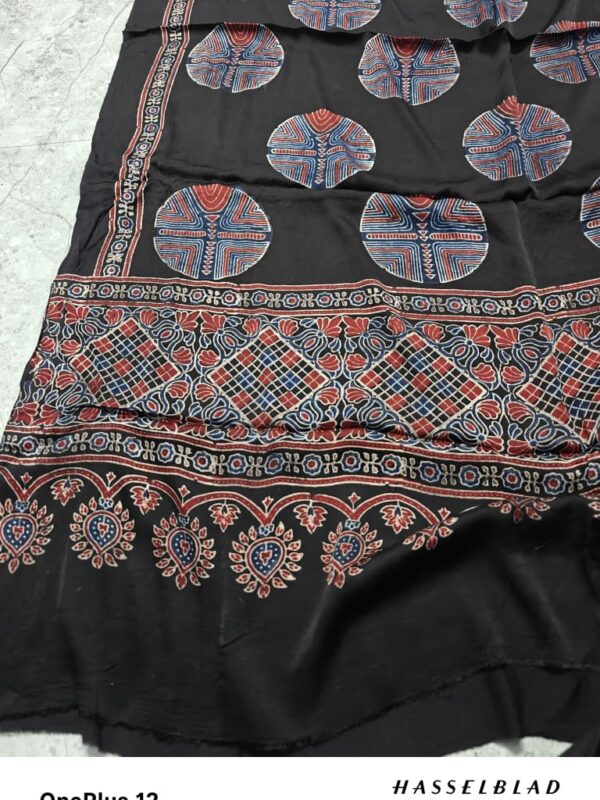 WhatsApp Image 2025-09-15 at 21.12.54 (3) Red Modal Silk Ajrakh Saree