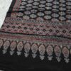 Black-Red Pure Modal Silk Ajrakh Saree – Handcrafted with Natural Dyes