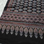 Orange Modal Silk Ajrakh Saree