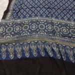 Blue-Dusky Modal Silk Ajrakh Saree