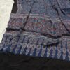 WhatsApp Image 2025-09-15 at 21.12.55 (2) Dark Blue Pattern Pure Modal Silk Ajrakh Saree – Handcrafted with Natural Dyes