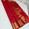 WhatsApp Image 2025-09-16 at 15.10.26 (1) Pure Red Kanchipuram Silk Bridal Saree – Handwoven with 2G Pure Zari