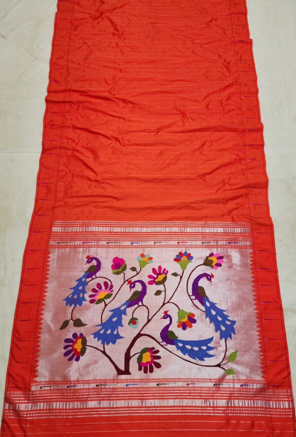 Pure Paithani Silk Saree – Handwoven with Silver Zari