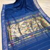 WhatsApp Image 2025-09-16 at 19.07.14 (5) Paithani Dark Blue Silk Cotton Handwoven Saree