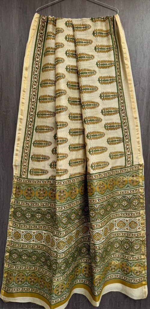 Grassy Maheshwari Silk Saree