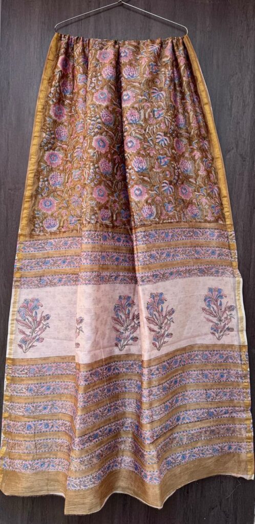 Pink Maheshwari Silk Saree