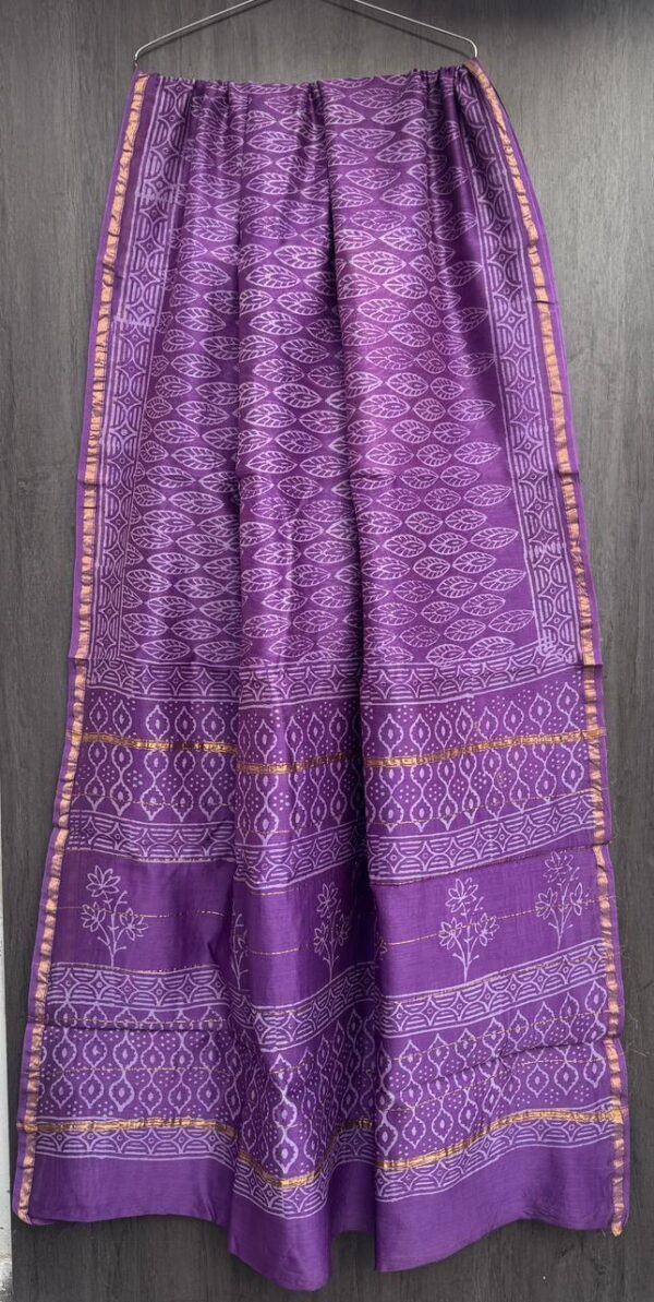 Violet Maheshwari Silk Saree